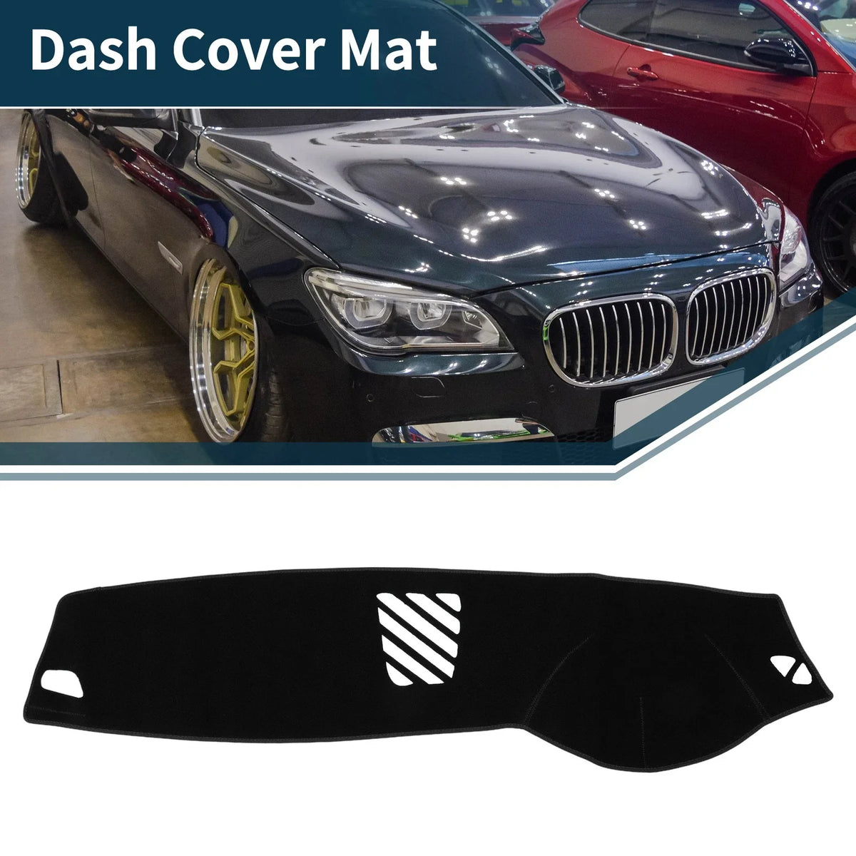 Dashboard Cover Mat for BMW 5 Series F10 F11 (2010–2017) Sun Protector Black