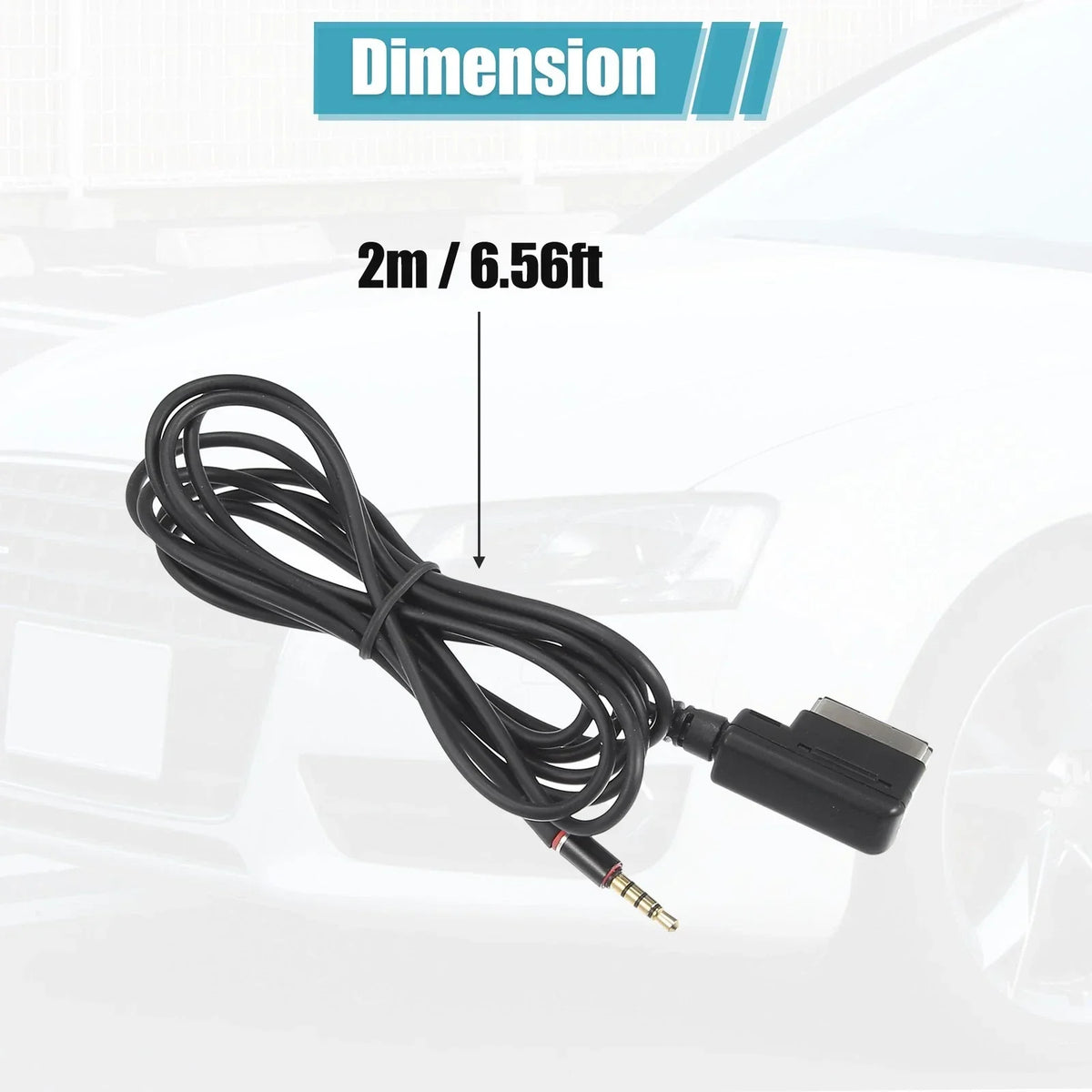 Car Audio Aux Adapter Cable 3.5mm for Mercedes Benz AMI MDI 2010-2015