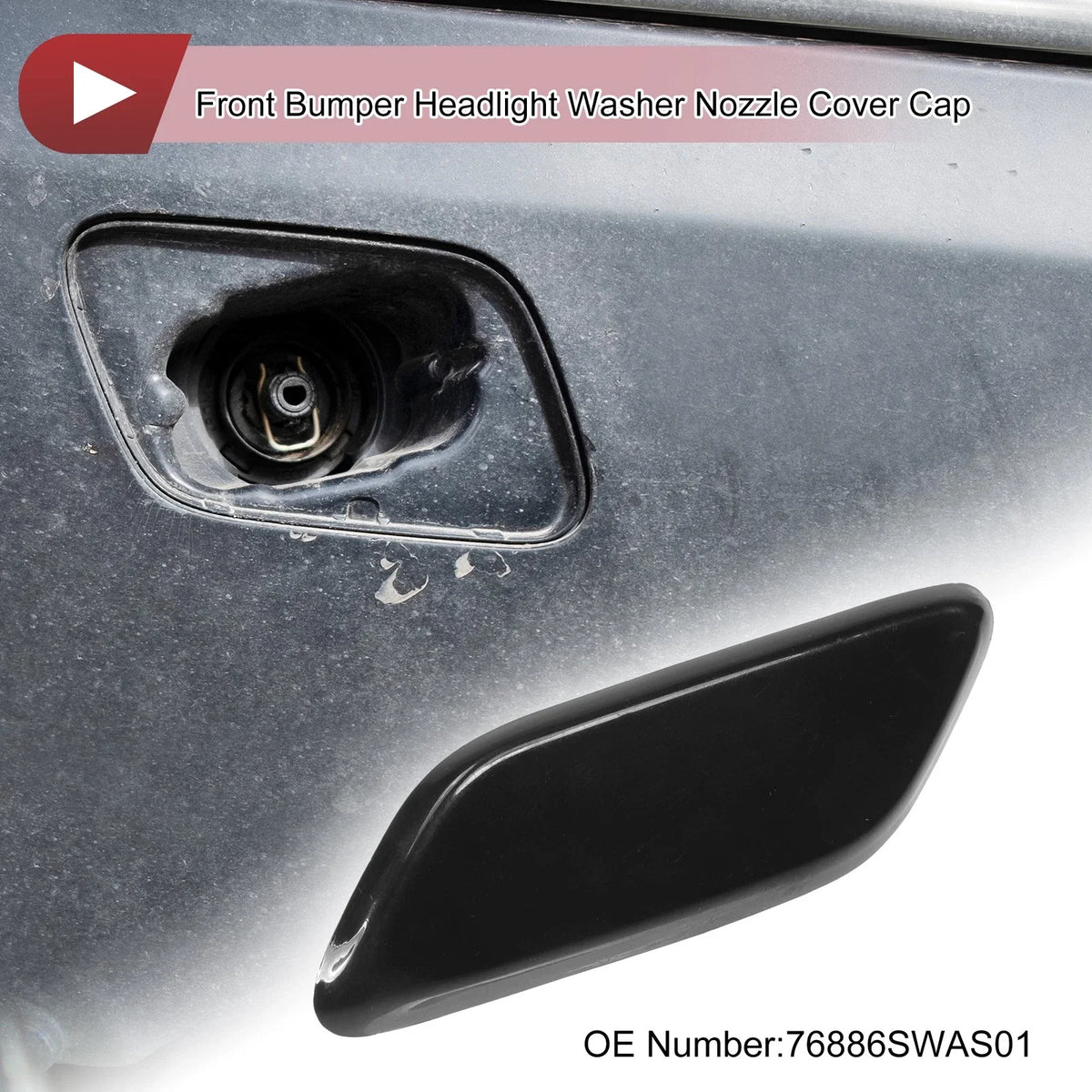 Front Left Washer Nozzle Cover Cap for Honda CR-V (2009–2011) Unpainted