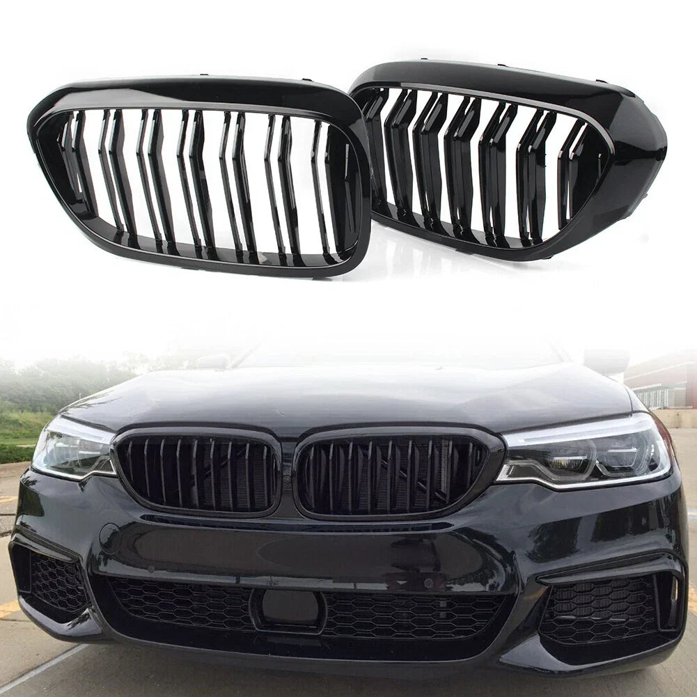 2017-2019 BMW G30 G38 Front Grille Set in Glossy Black