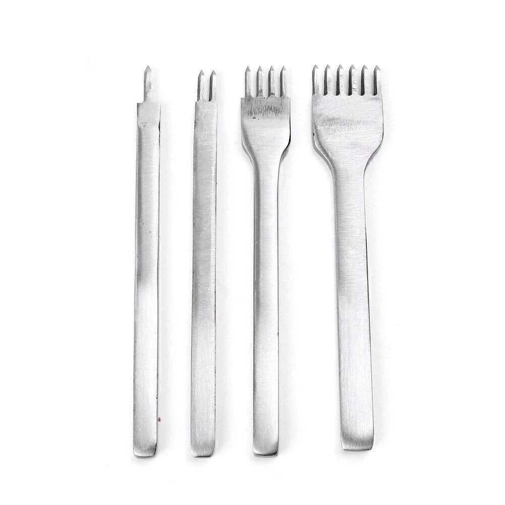 4-Piece Leather Hole Chisel Tool Set - 3MM, 4MM, 5MM, 6MM