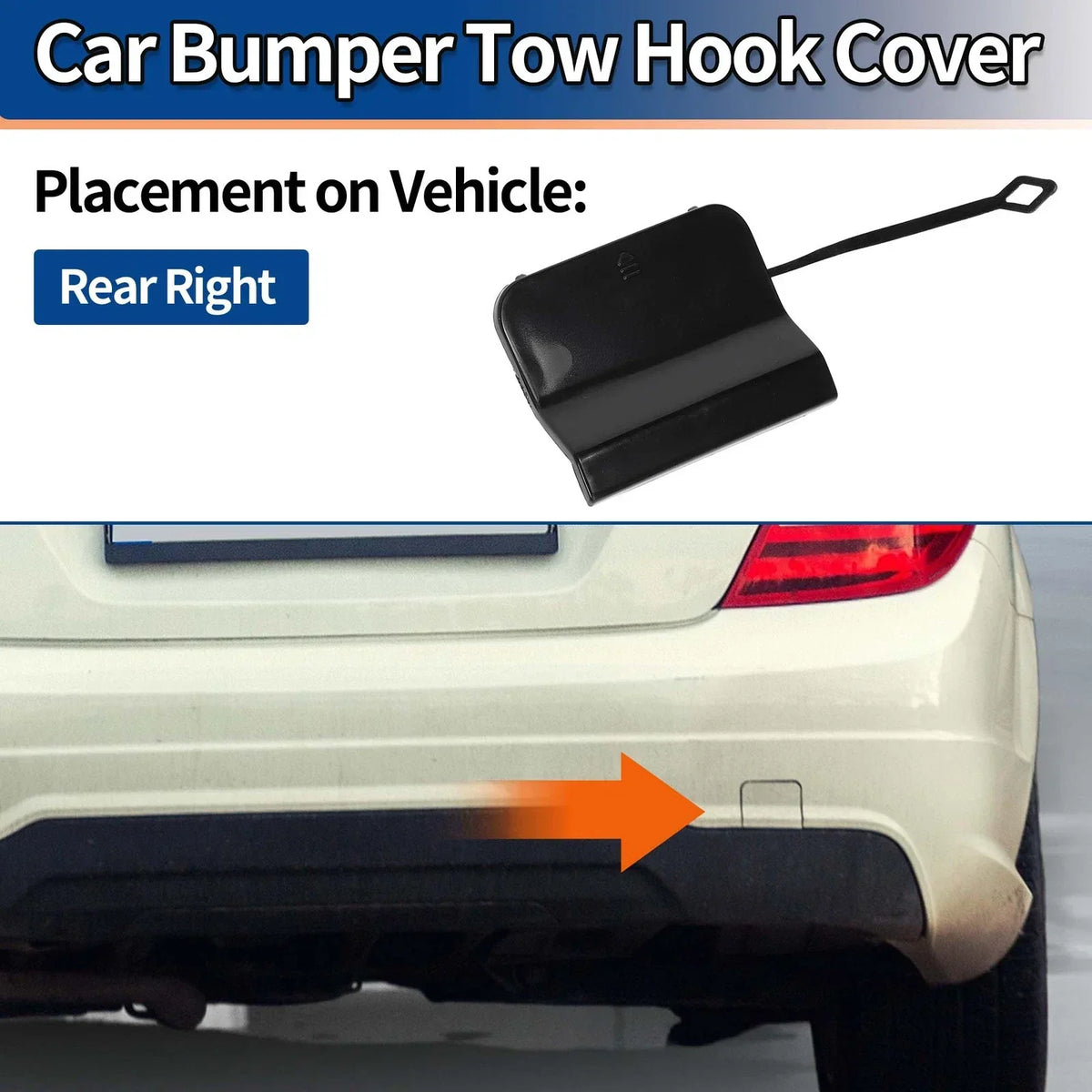 Rear Cover for Tow Hook - Mercedes C-Class AMG W204 (2012-2015)