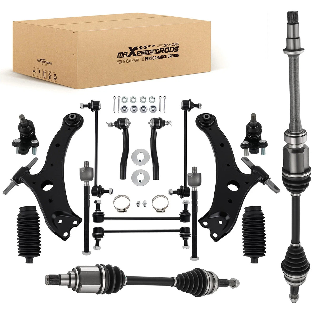 Front Lower Control Arm & CV Axle Shaft Suspension Kit 16Pcs for Camry 07-09