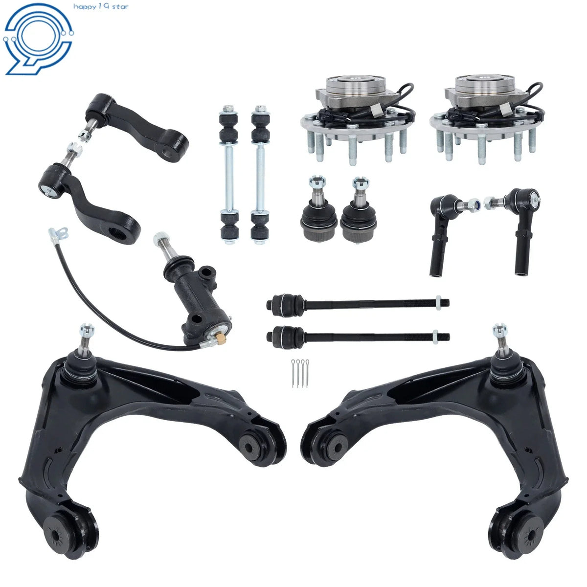 Front Control Arm with Wheel Bearing Hub for 2001-2004 Chevrolet Silverado 2500
