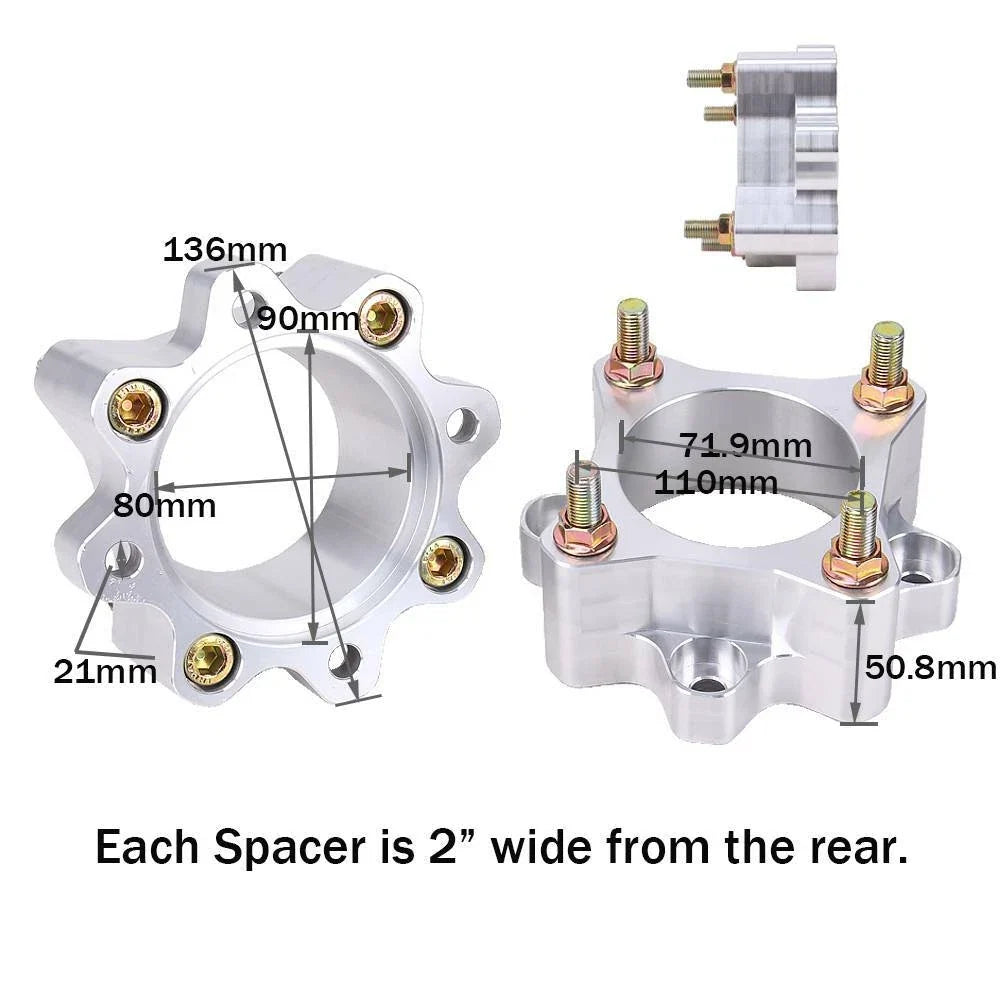 4/110 Rear Wheel Spacers (2X) for Honda TRX400EX 1999-2008