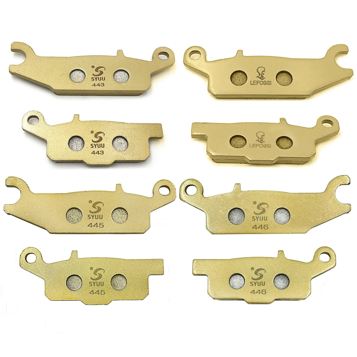 Brake Pads FA443F FA444F FA445R FA446 - Set of 4 for Yamaha YFM700 Grizzly 2007