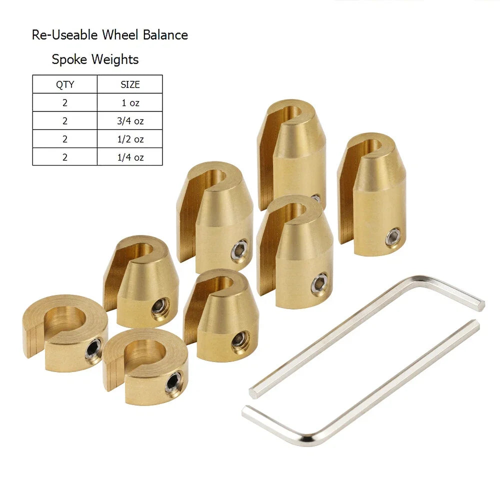8x Spoke Balance Weights for BMW GS, Harley, Metric Cruiser Wheels