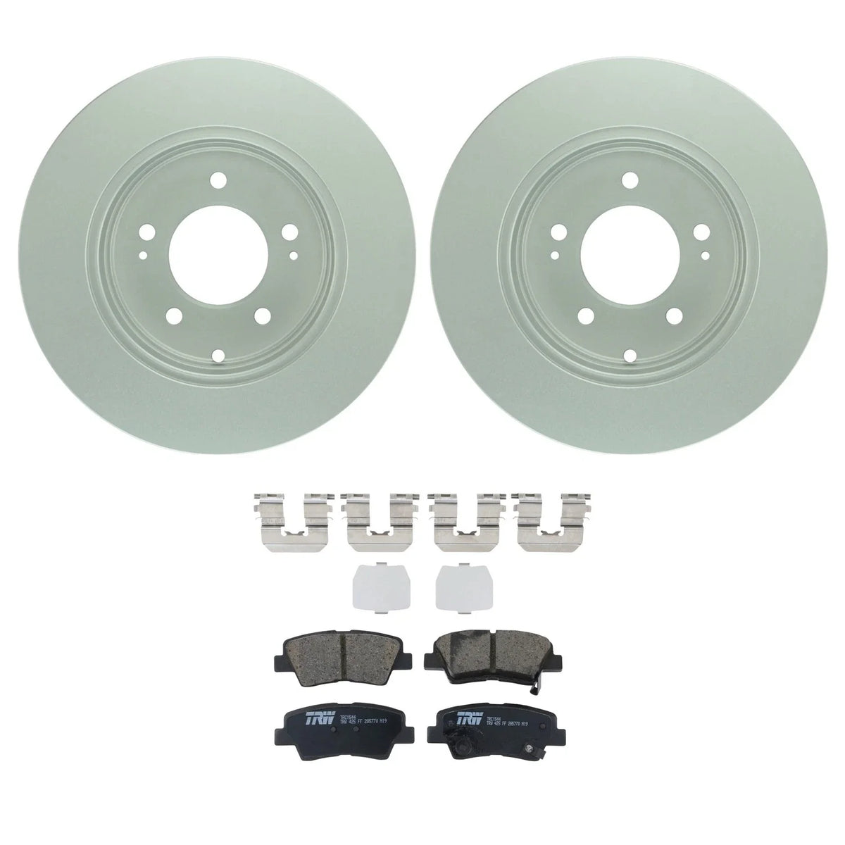 Bosch QuietCast Rear Rotors & TRW Pro Ceramic Disc Brake Pads for Azera Optima (2006–2015)