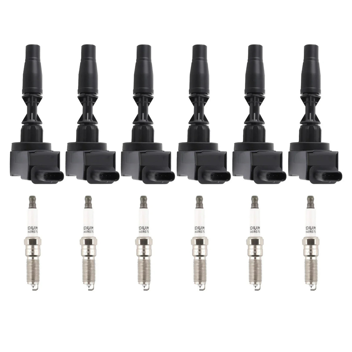 Ignition Coil & Spark Plug Set (Iridium) for Cadillac Buick Chevrolet 6