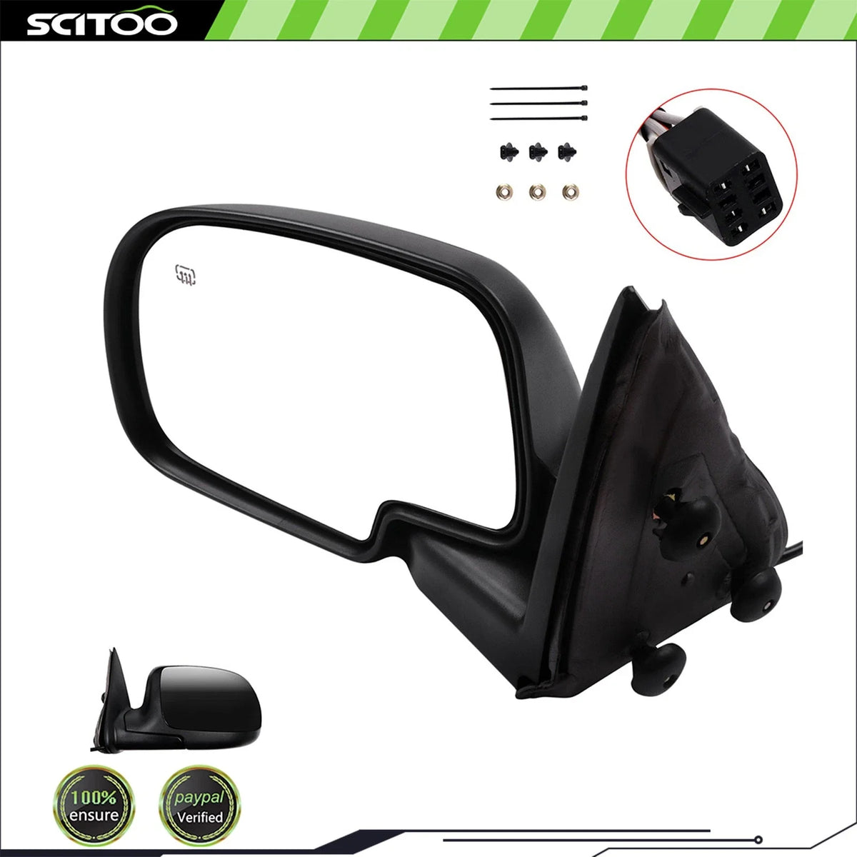 Driver Side View Mirror with Heat for Chevy GMC Yukon XL 2000-2002