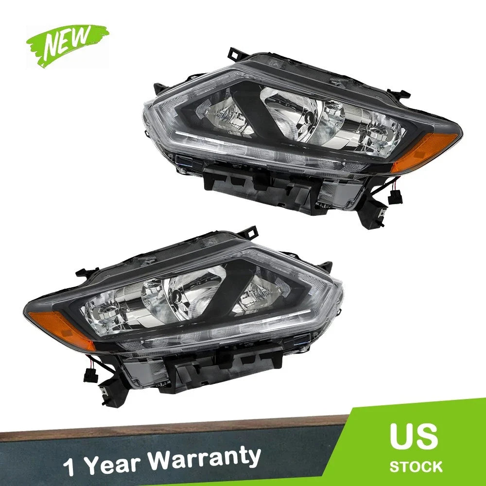 Halogen Headlights Pair for Nissan Rogue (2014–2016)