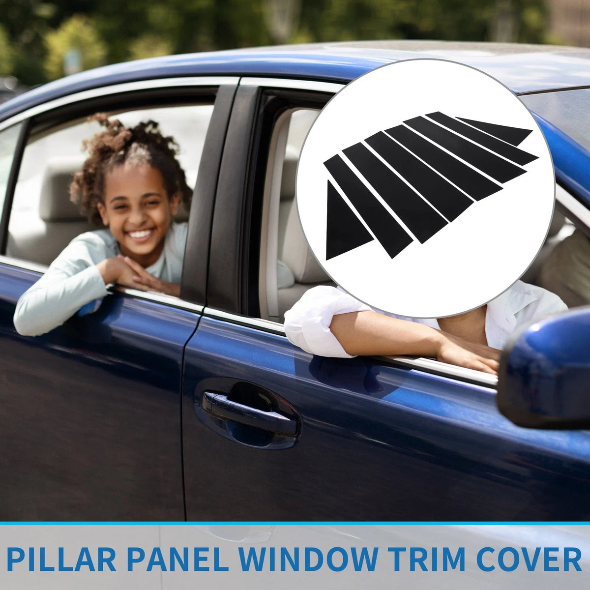 8 Pcs Window Trim Cover for Honda CR-V (2023) Black