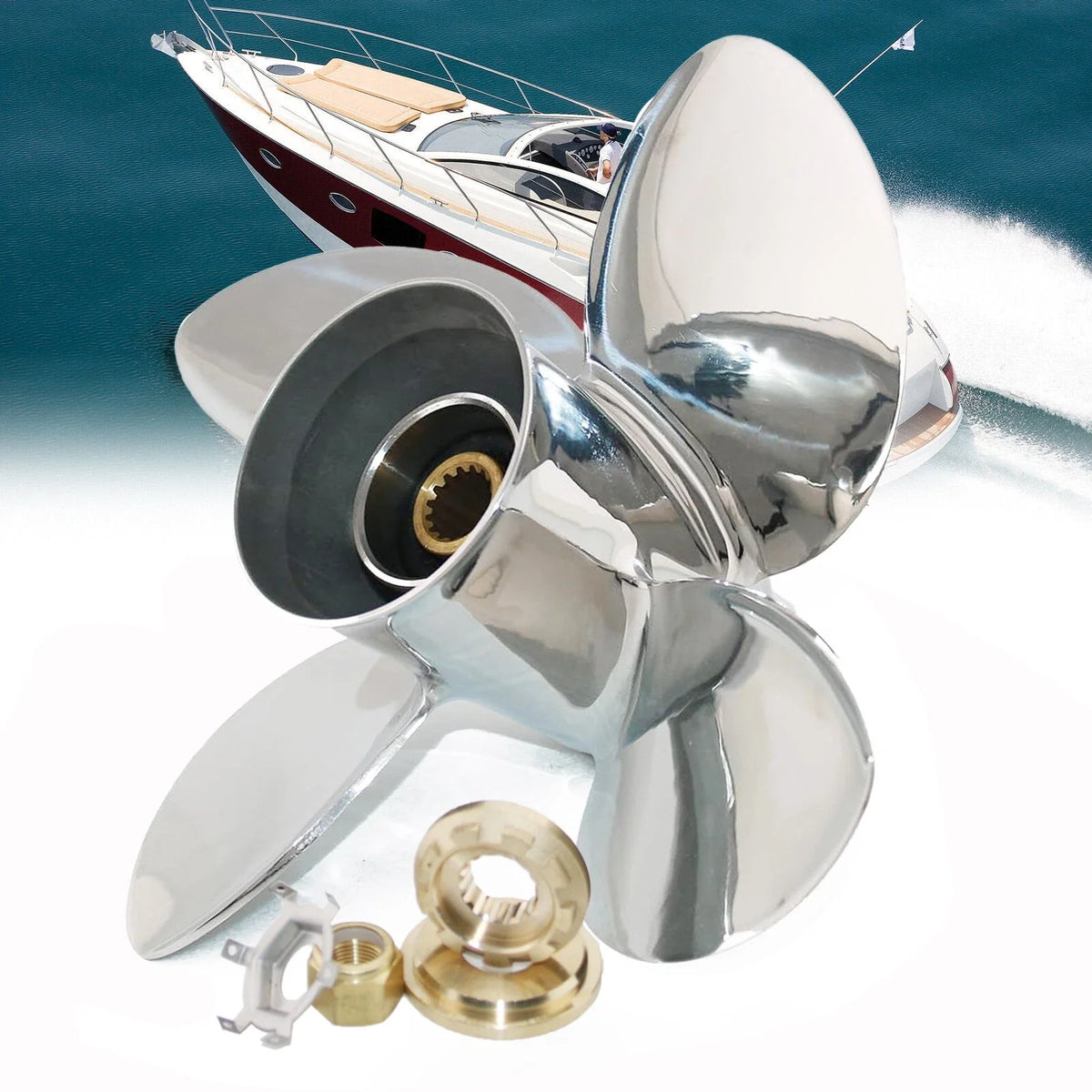 Spitfire X7 4-Blade Stainless Propeller (13.5x13 RH) for Mercury 40-140HP
