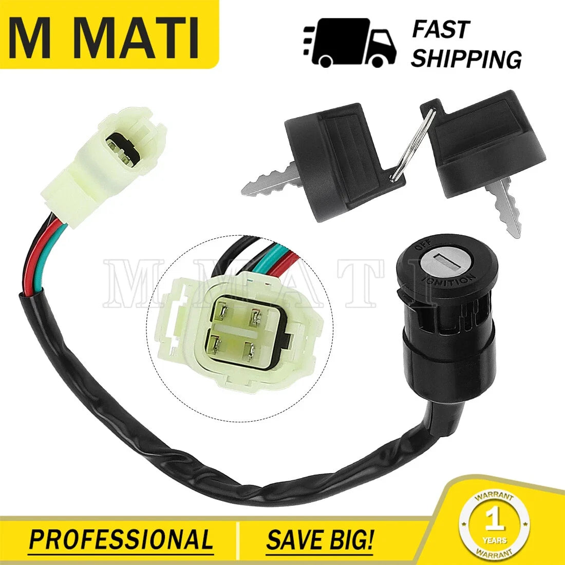 Ignition Key Switch S35010RCB000 for DS250 (2006-2023) Can-Am