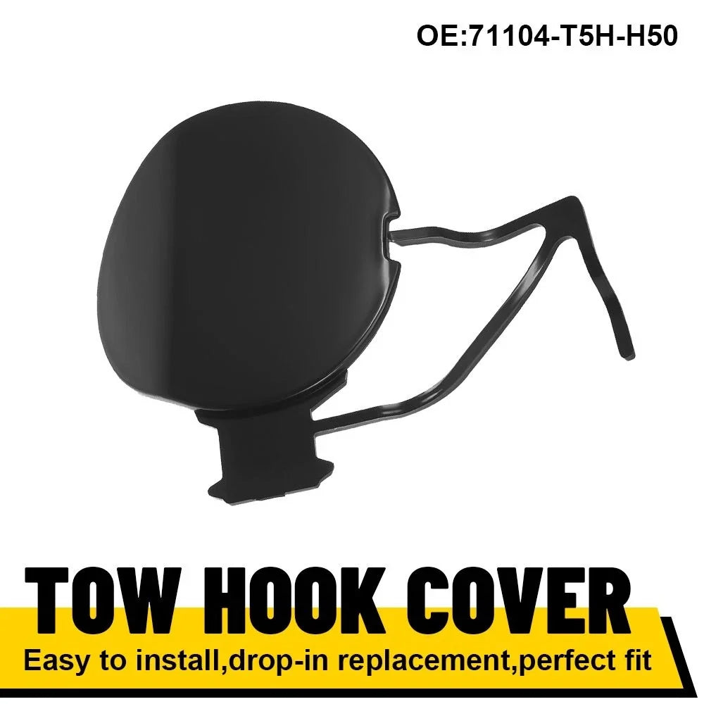 Front Bumper Tow Hook Cover Cap for Honda Fit (2018–2019) Black