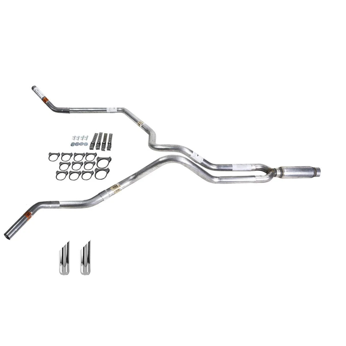 Dual Exhaust Pipe for Ram 1500 2500 3500 (2007–2008) - Glass Pack Muffler, SW Tip