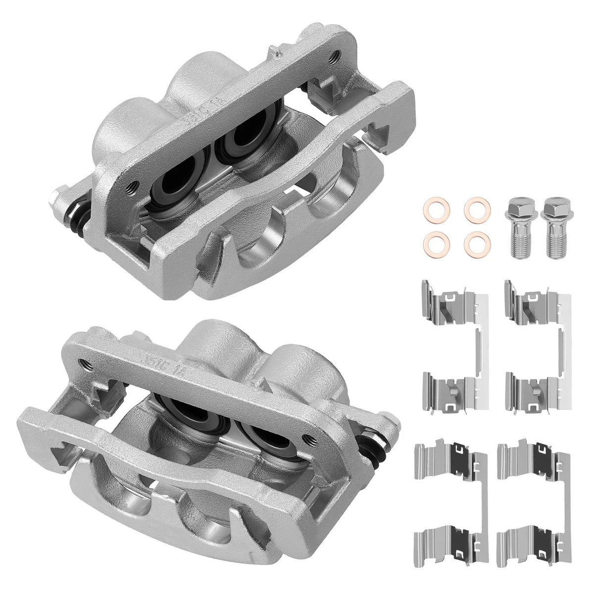 2x Front Brake Calipers with Brackets for 2016-2019 Chevy Suburban 6.0L