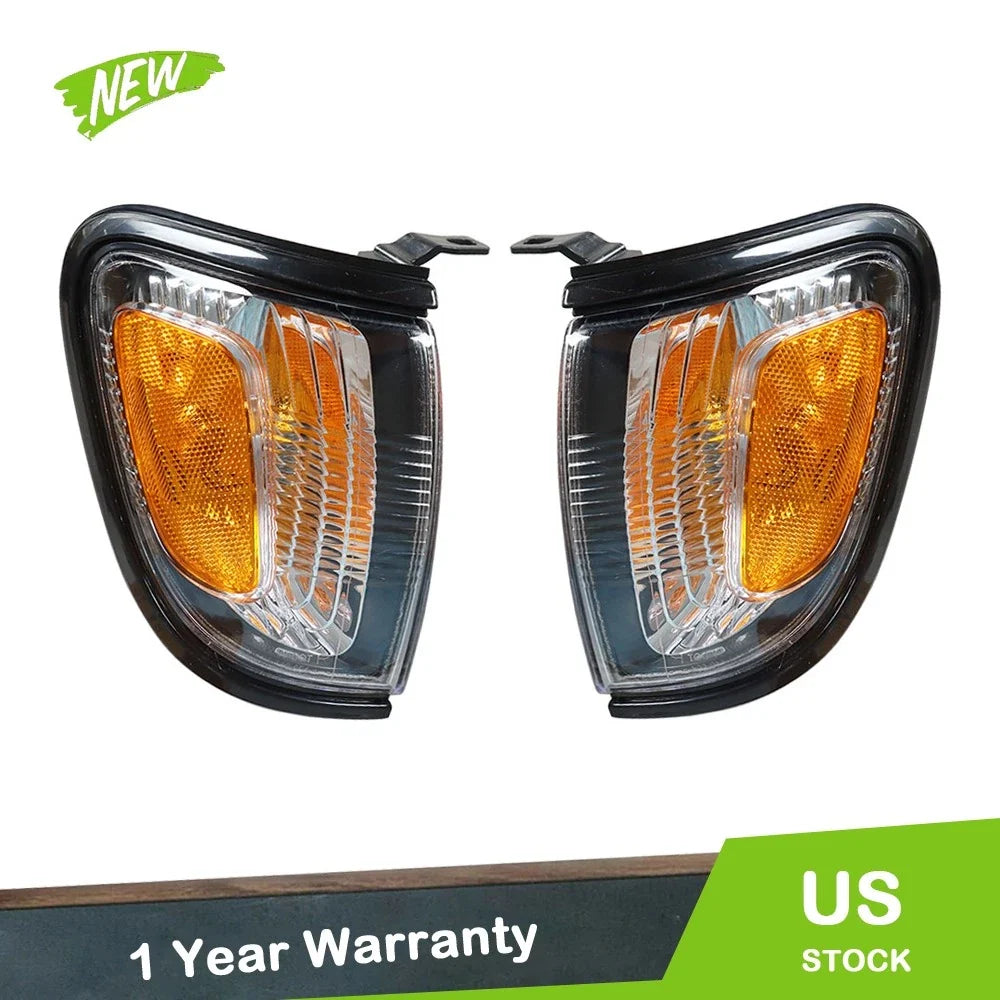 Pair of Black Border Corner Turn Signals for Tacoma (2001-2004)