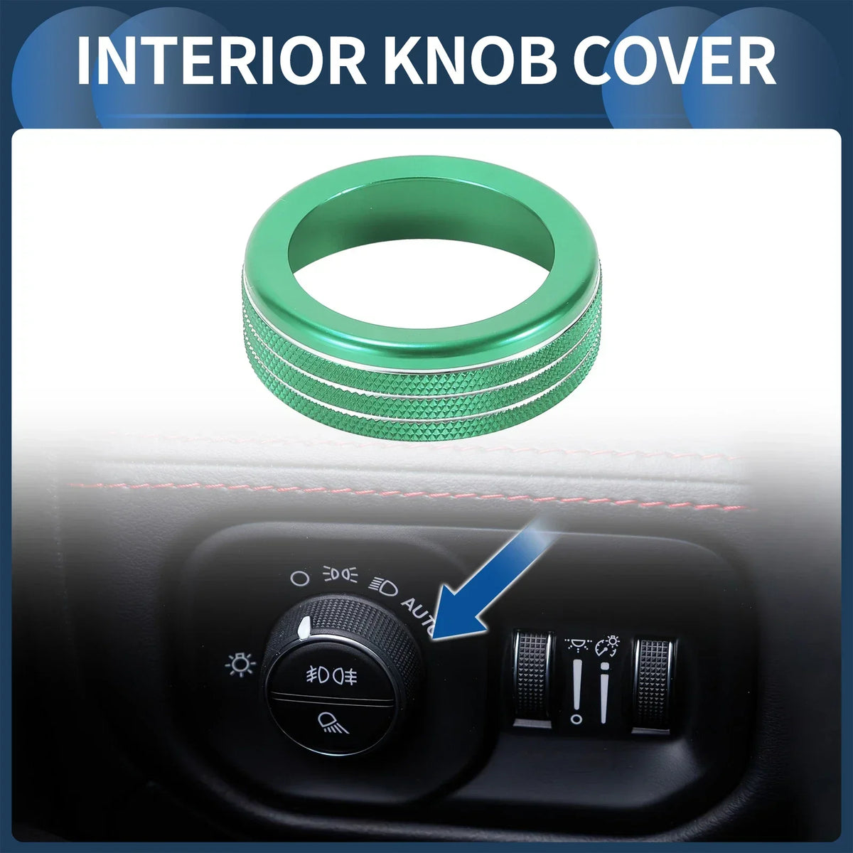 Control Switch Knob Cover for Headlight Fog Lights Dodge RAM 2018-2022