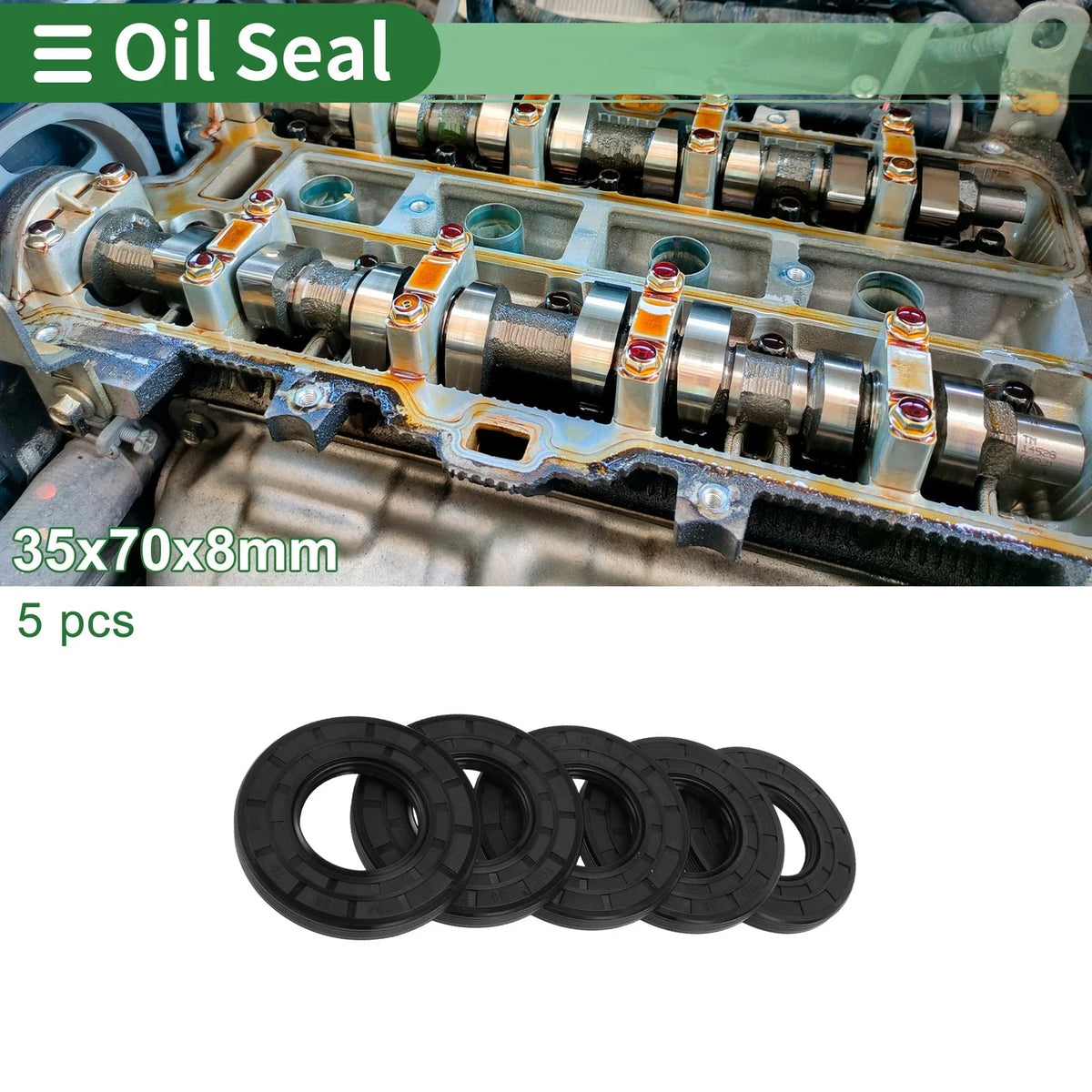 Oil Seal - NBR Rubber 35x70x8mm