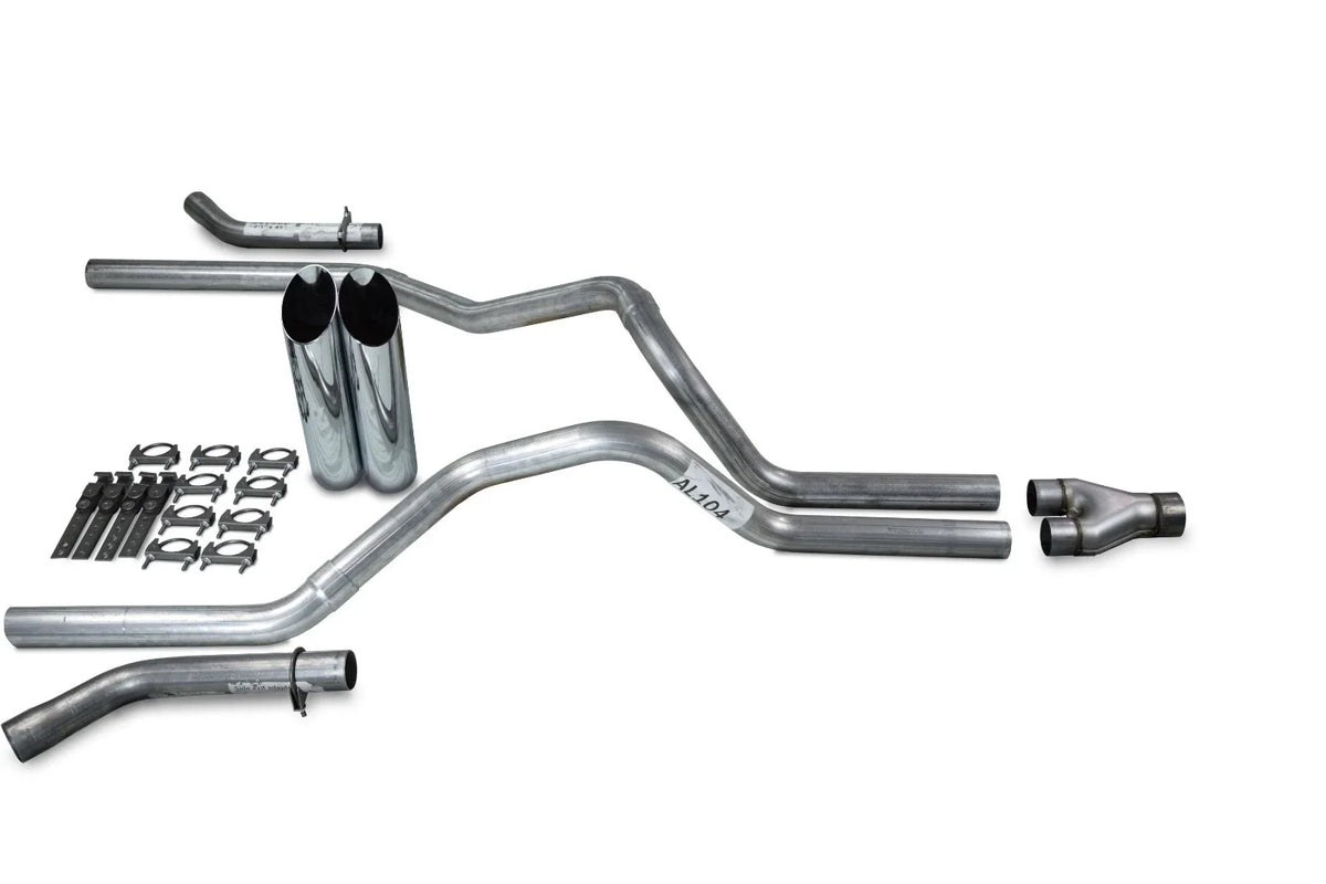 Dual Exhaust Kit for Dodge Ram 1500 (2009–2018) 2.5" Y Pipe Slash Tips