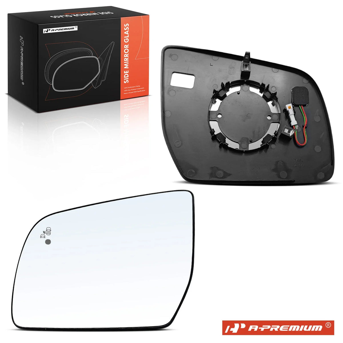 Driver Manual Mirror Glass with Blind Spot for Ford Ranger (2019–2023)