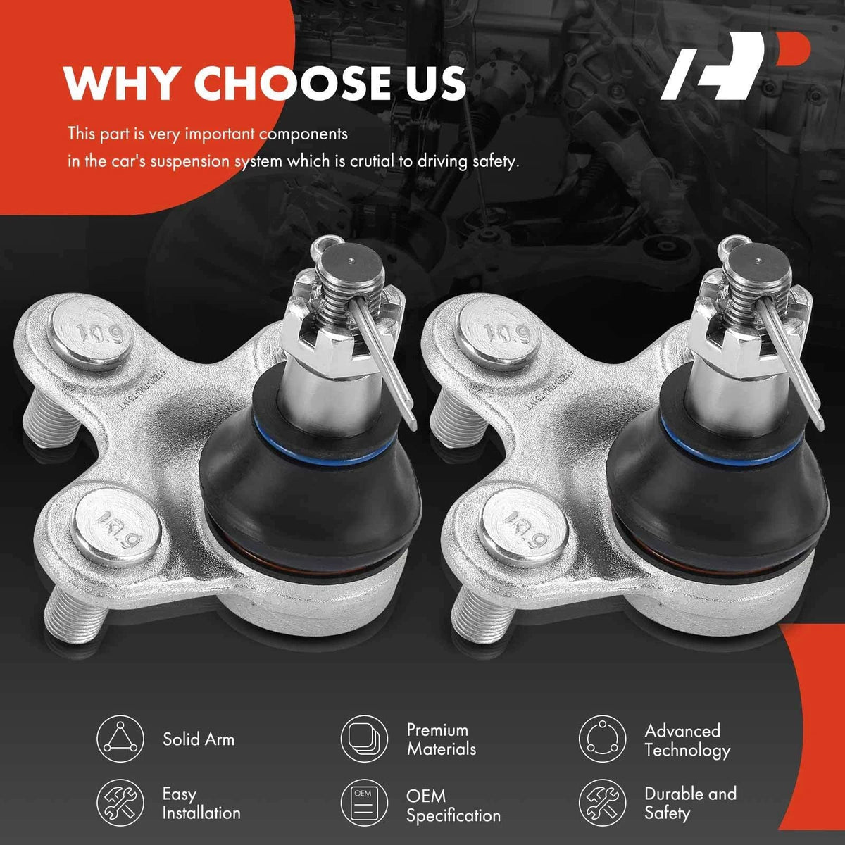 2X Lower Ball Joint for Front Side of Honda CR-V (2023-2024)