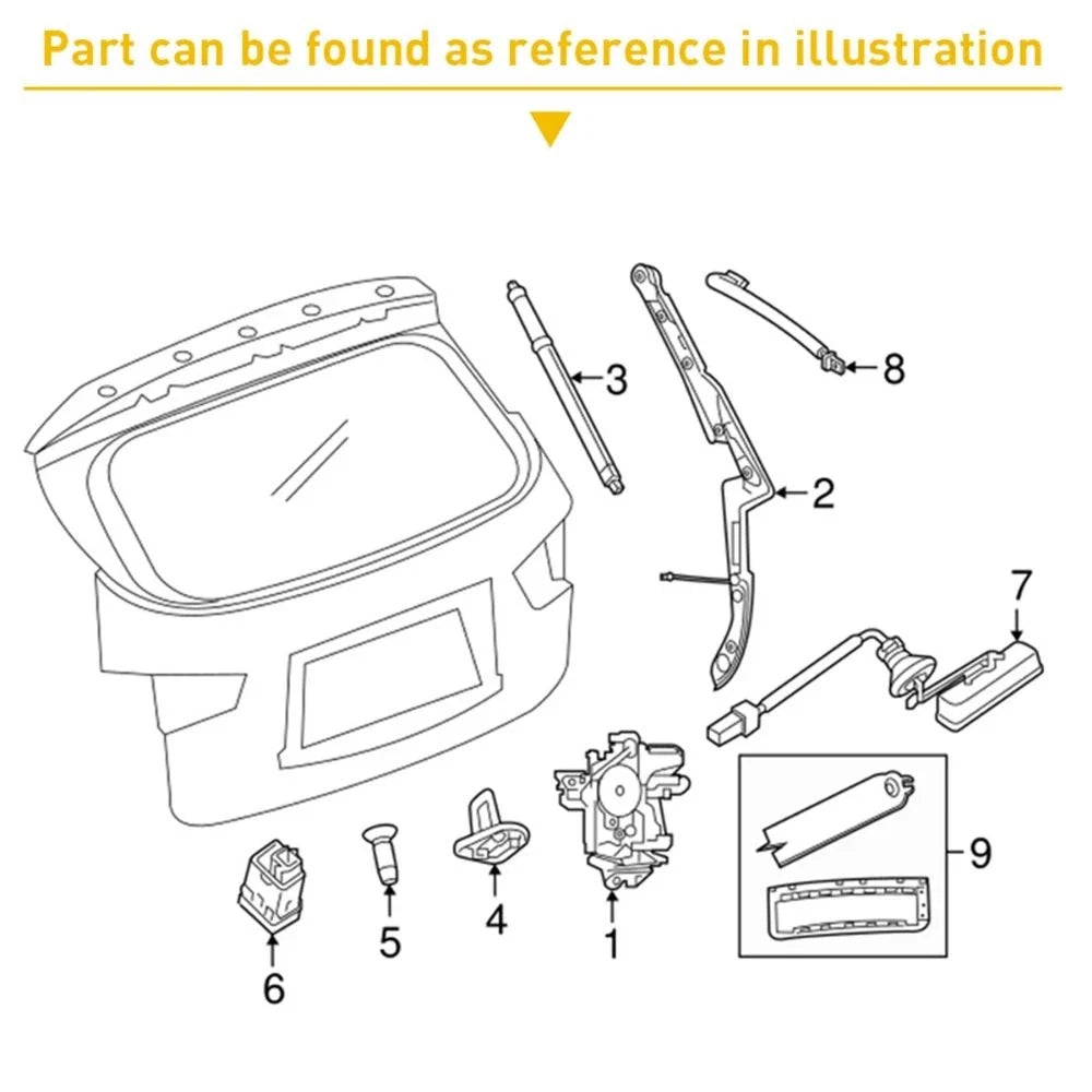 Tailgate Release Switch for Tahoe Yukon Escalade (2007–2014) 15106857