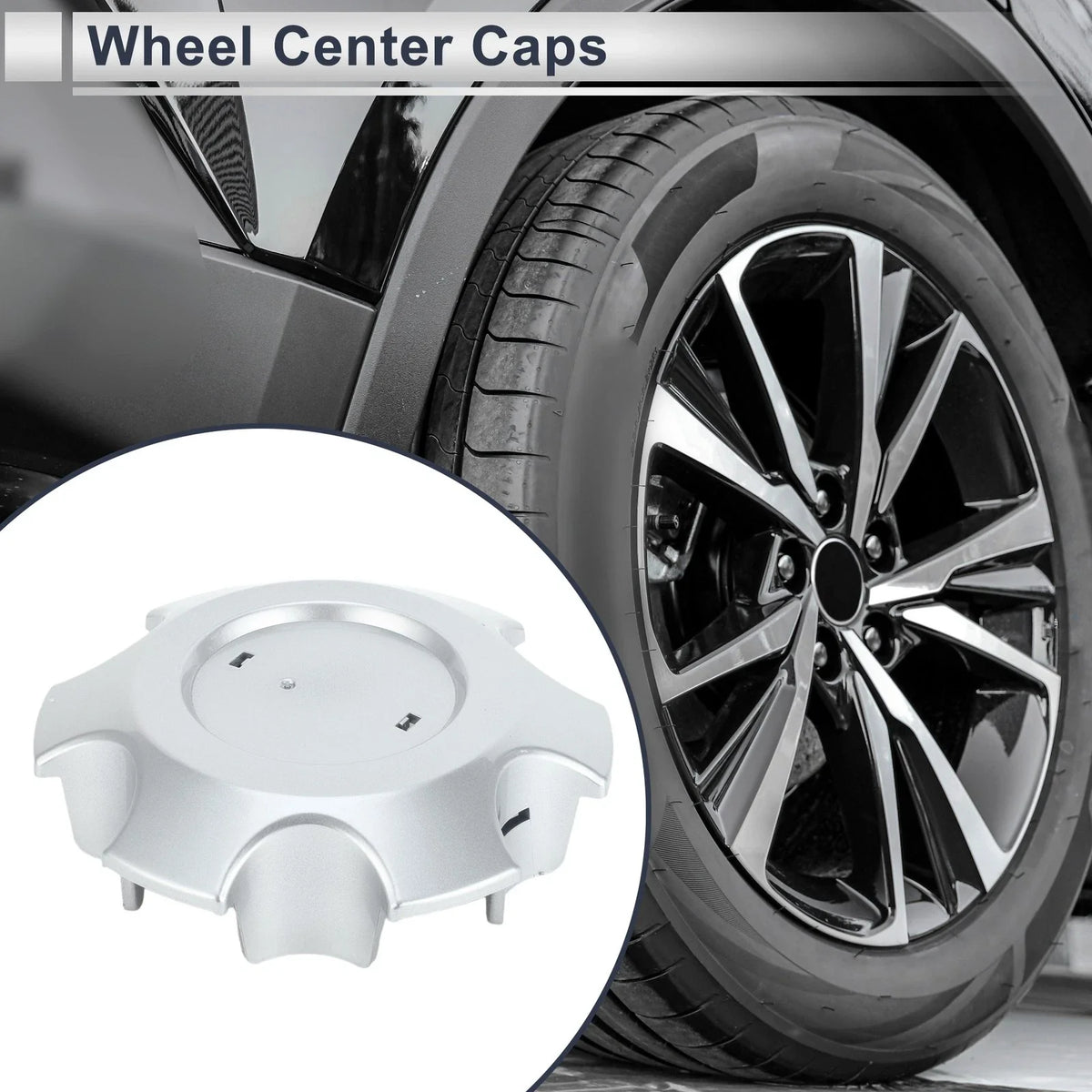 Wheel Center Caps No.4260B0K080 for Toyota Hilux (2011–2015) Silver Plastic