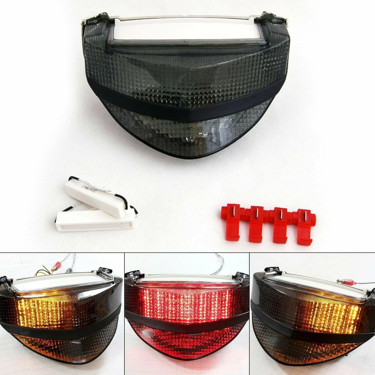 Taillight Assembly with Turn Signals - Smoke LED for Honda CBR929RR 00-01
