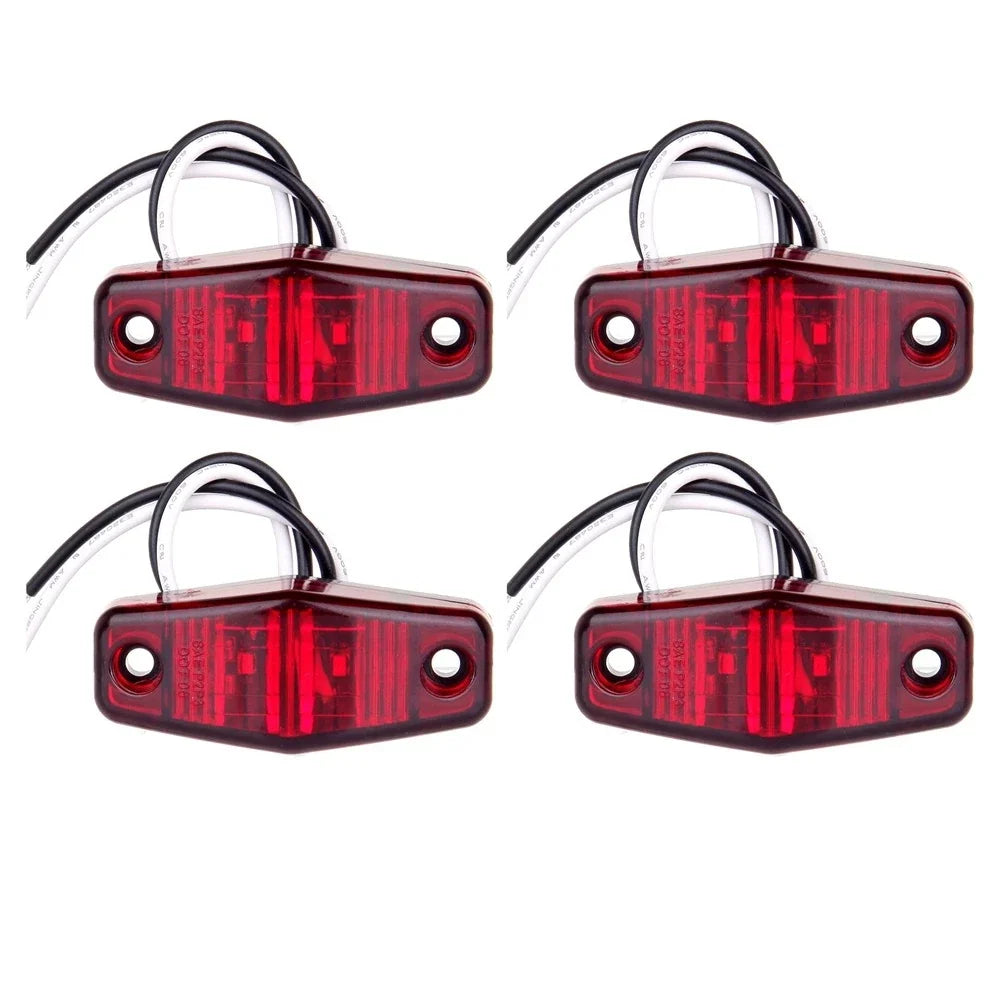 Set of 4 LED Side Marker Lights for Universal Surface Mount