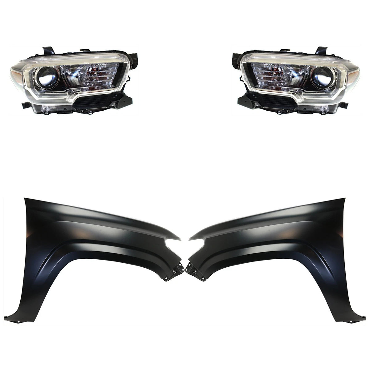Headlight Kit for Toyota Tacoma (2016–2023) Left Right Assembly Halogen CAPA