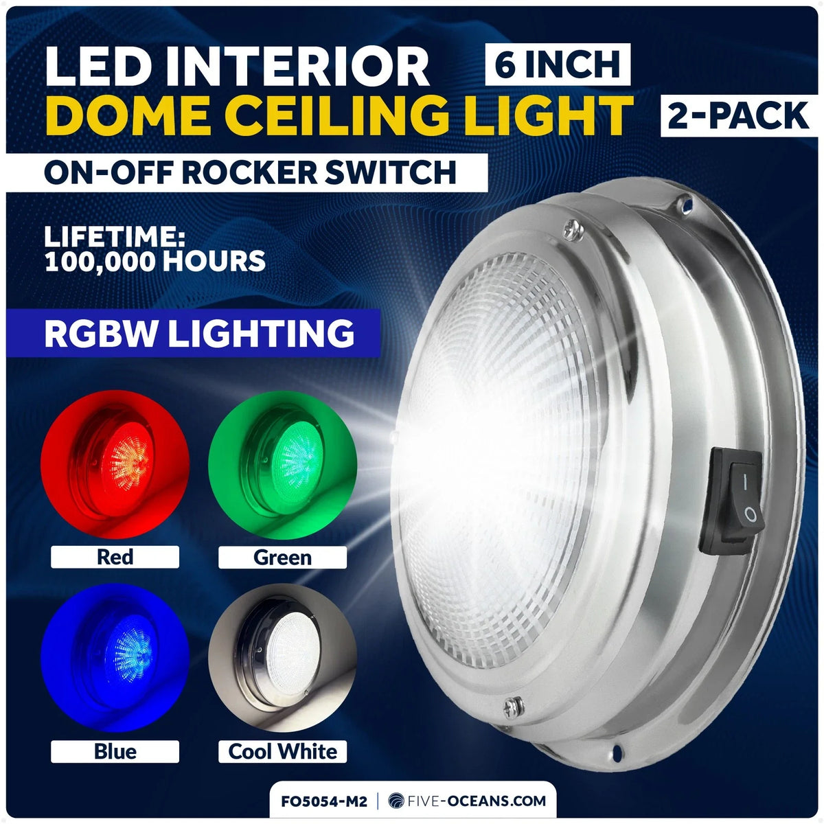 6" RGBW LED Dome Ceiling Light for FO5054