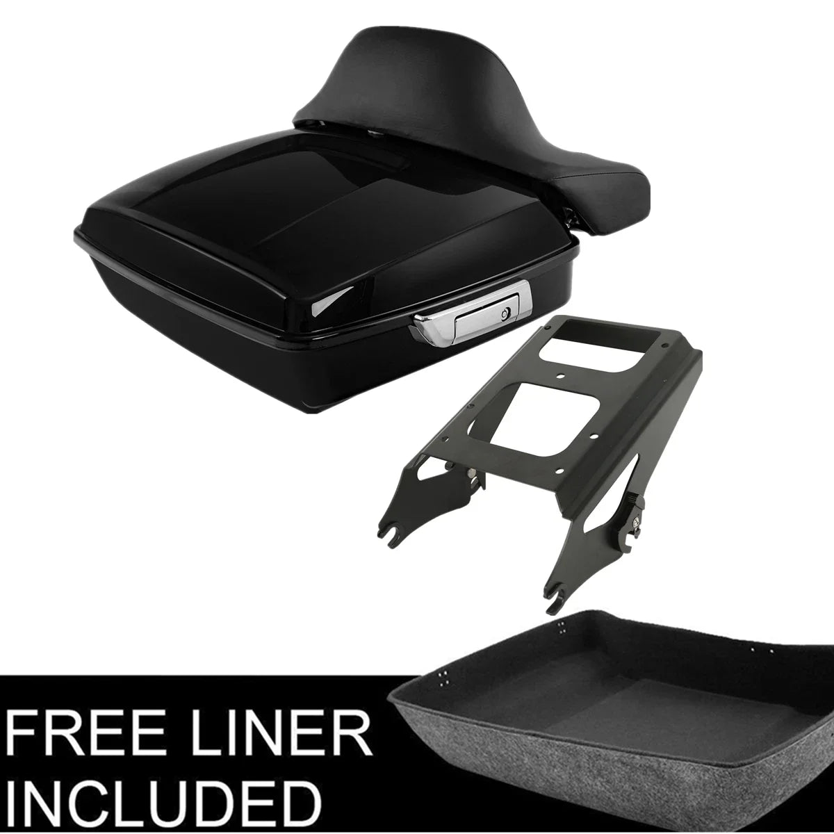 Chopped Trunk Backrest Rack for Touring Models Harley (2009-2013)