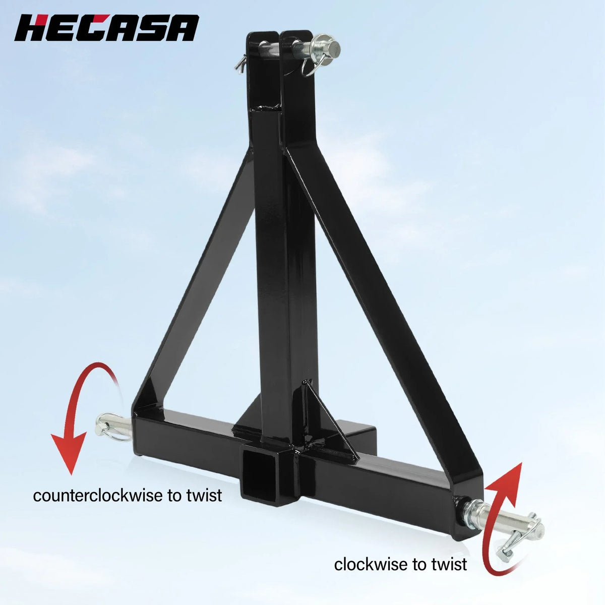 3 Point Hitch Adapter for 2" Receiver - CAT 1 Tractor (HECASA)