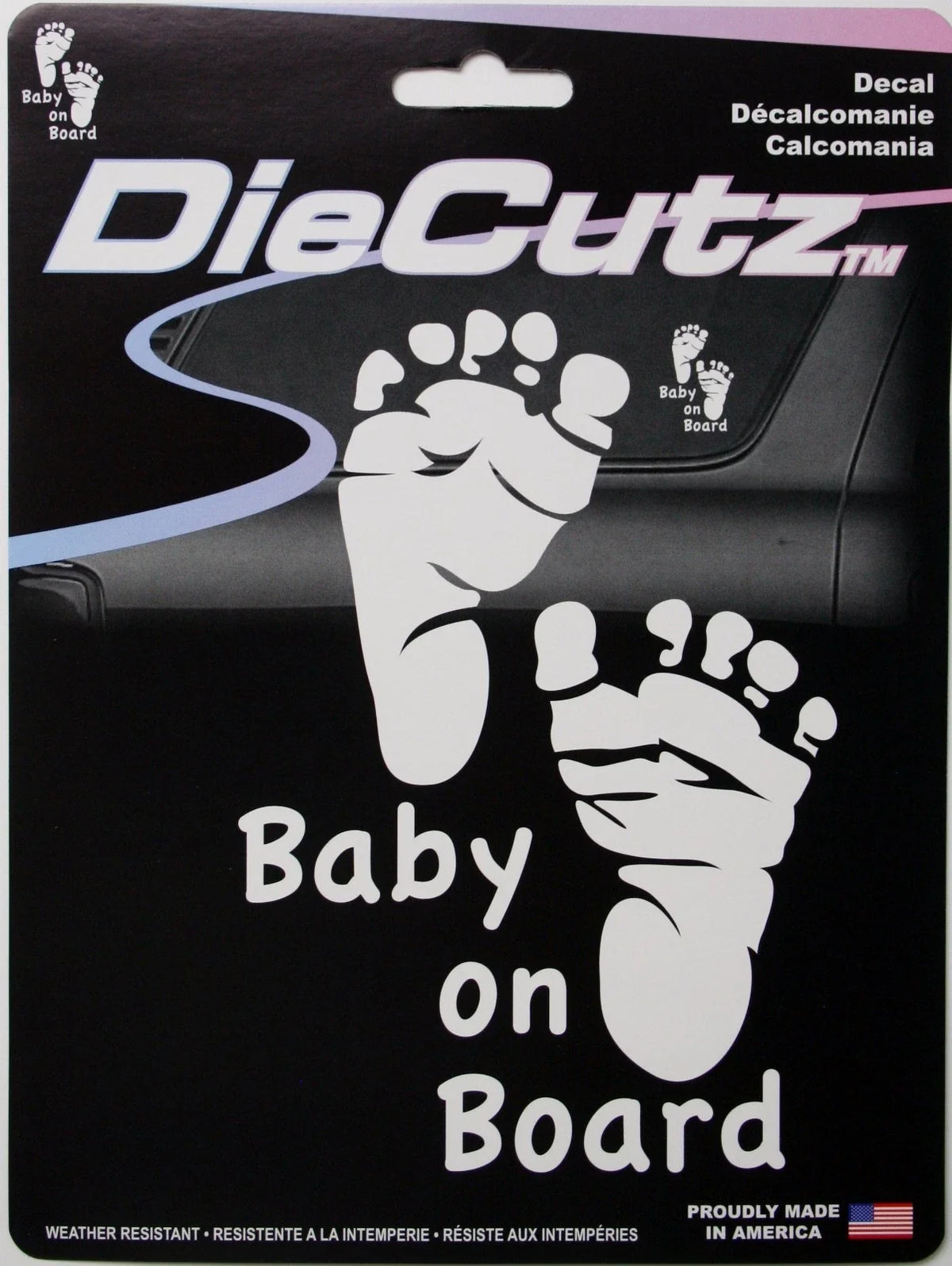 Baby on Board Decal Sticker for Infant (Die Cut, White)