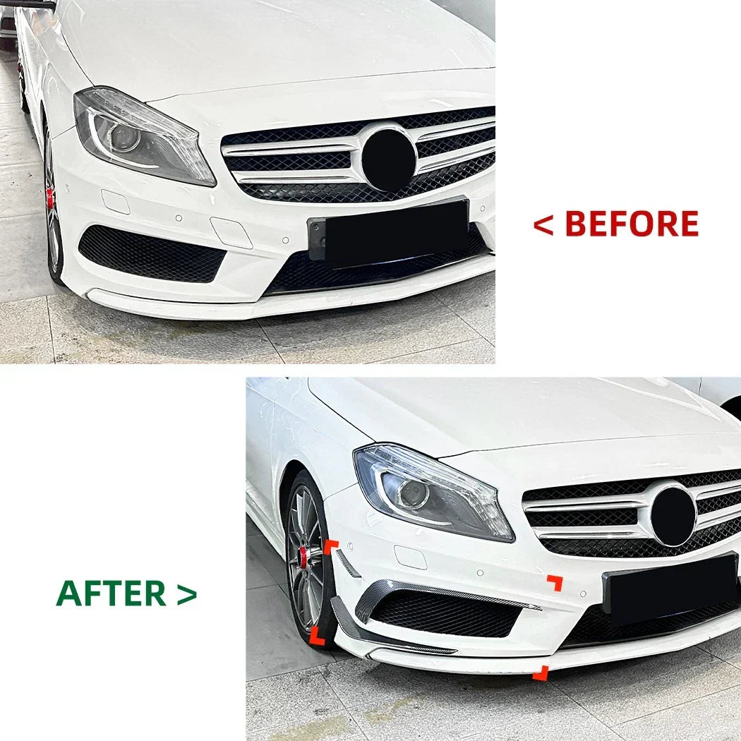 6x AMG Line Side Canards for Front Bumper of Benz A-Class (2013-2015)
