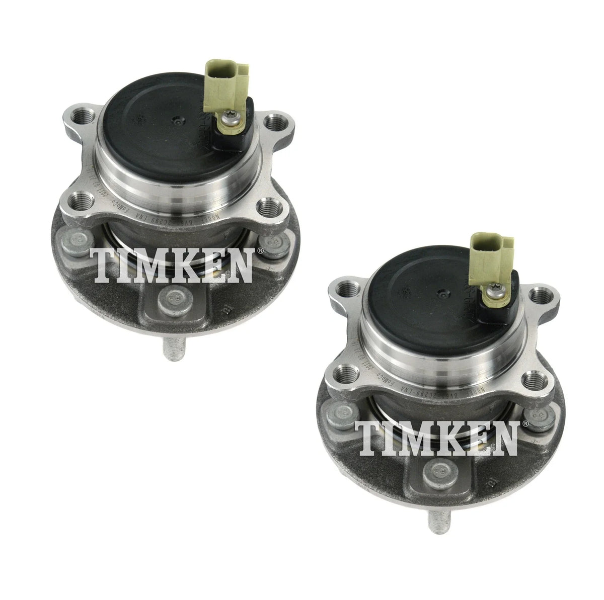 Set of 2 Rear Timken Wheel Bearing and Hub Kit for Ford Focus (2012–2017)