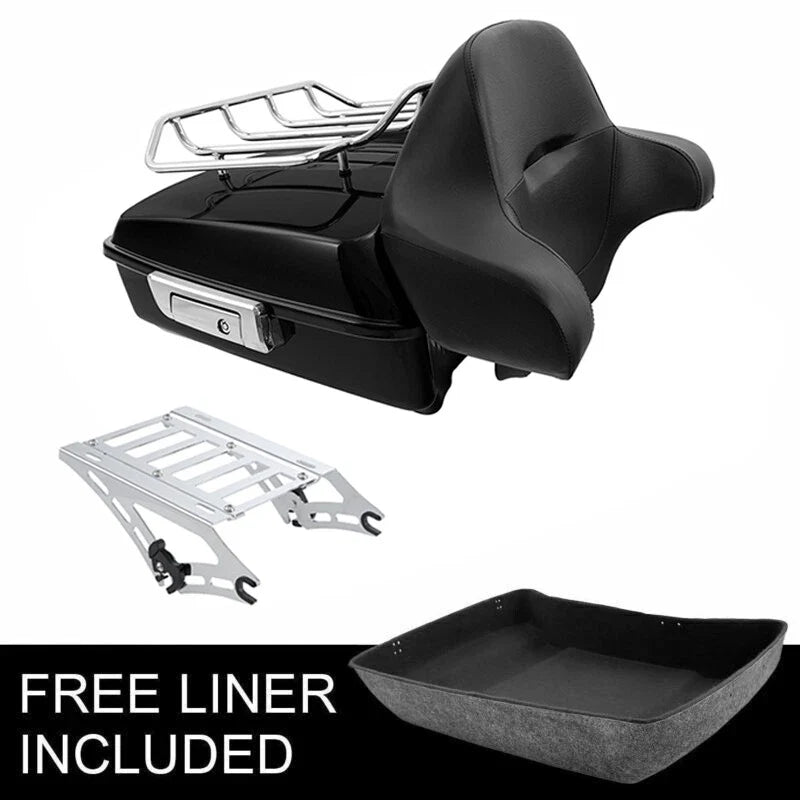 Chopped Trunk Backrest Mount for Touring Harley Road Glide 2014-2026