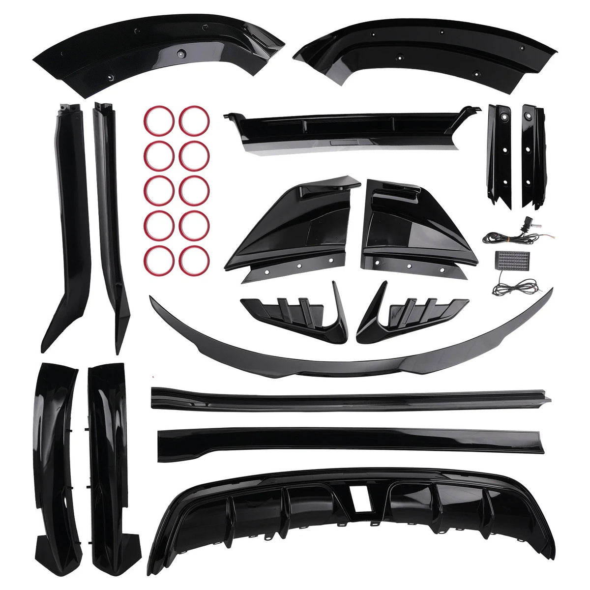 Front Lip Diffuser and Side Skirt - Full Body Kit for Tesla Model 3 (2024+)
