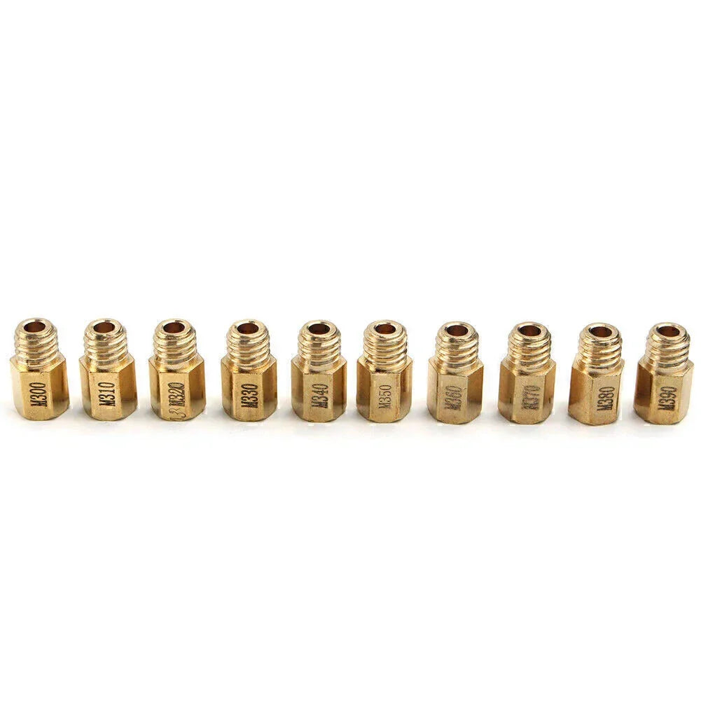 Mikuni VM TM TMX Carburetor Hex Main Jet 10Pcs (300-390)