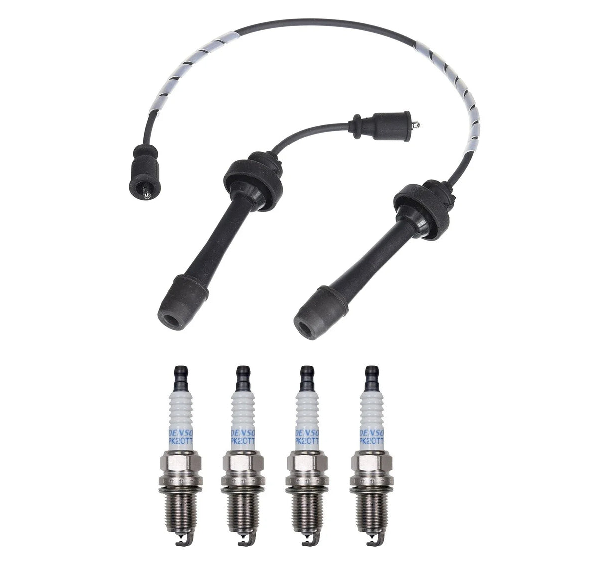 Denso Wire Set & 4 Platinum TT Spark Plugs for Mazda Protege 2.0L (1999–2003)