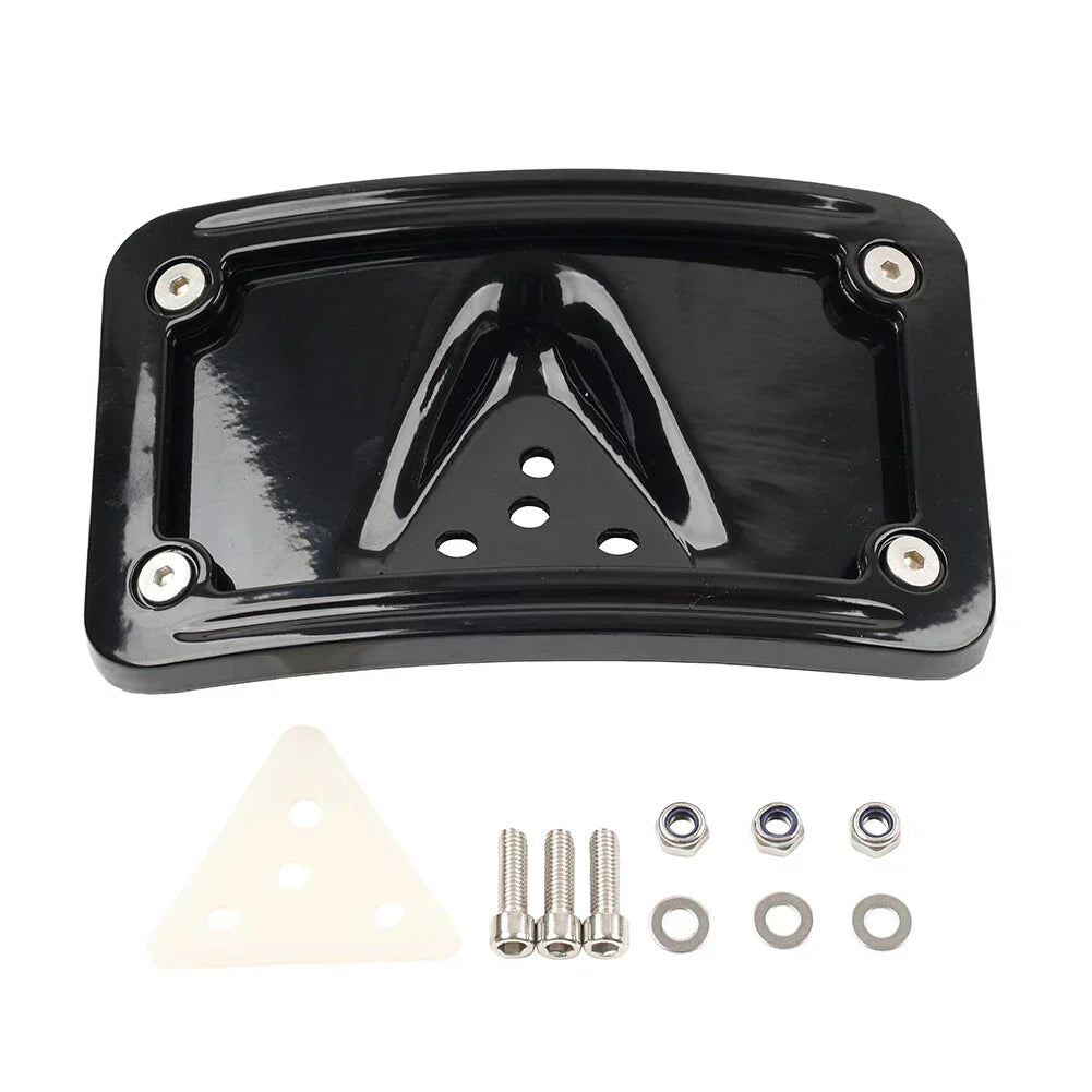 Curved Laydown License Plate Frame Bracket for Dyna 2006-2023
