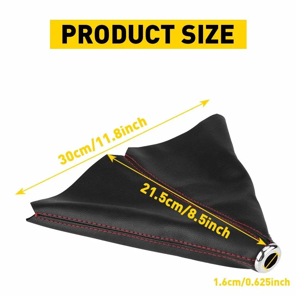 Shift Knob Shifter Boot Cover for Black PVC Leather