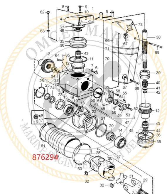 Exhaust Bellow Kit for Volvo Penta SP & DP Marine Engine (876631)