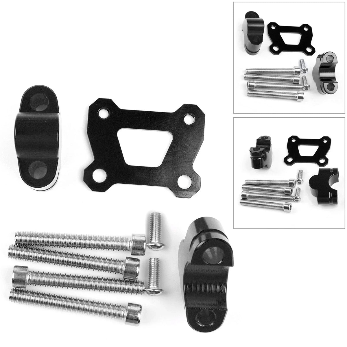 25mm Handlebar Risers - Black for Yamaha Tracer 700 MT07 (2014–2018)