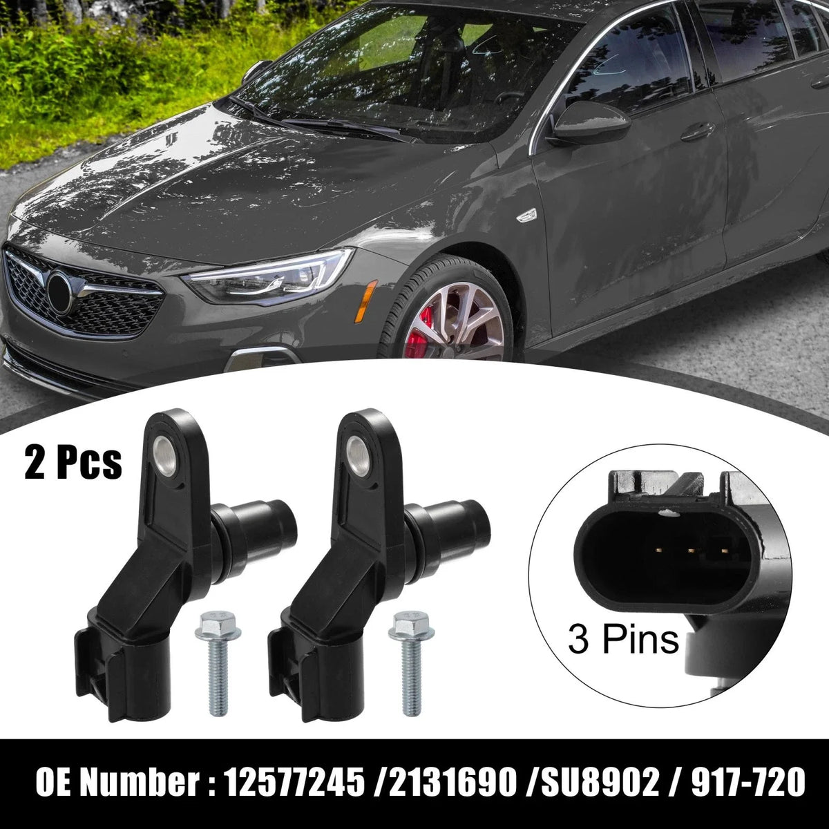 2X Camshaft Position Sensor 12577245 for Buick Regal (2011–2017)