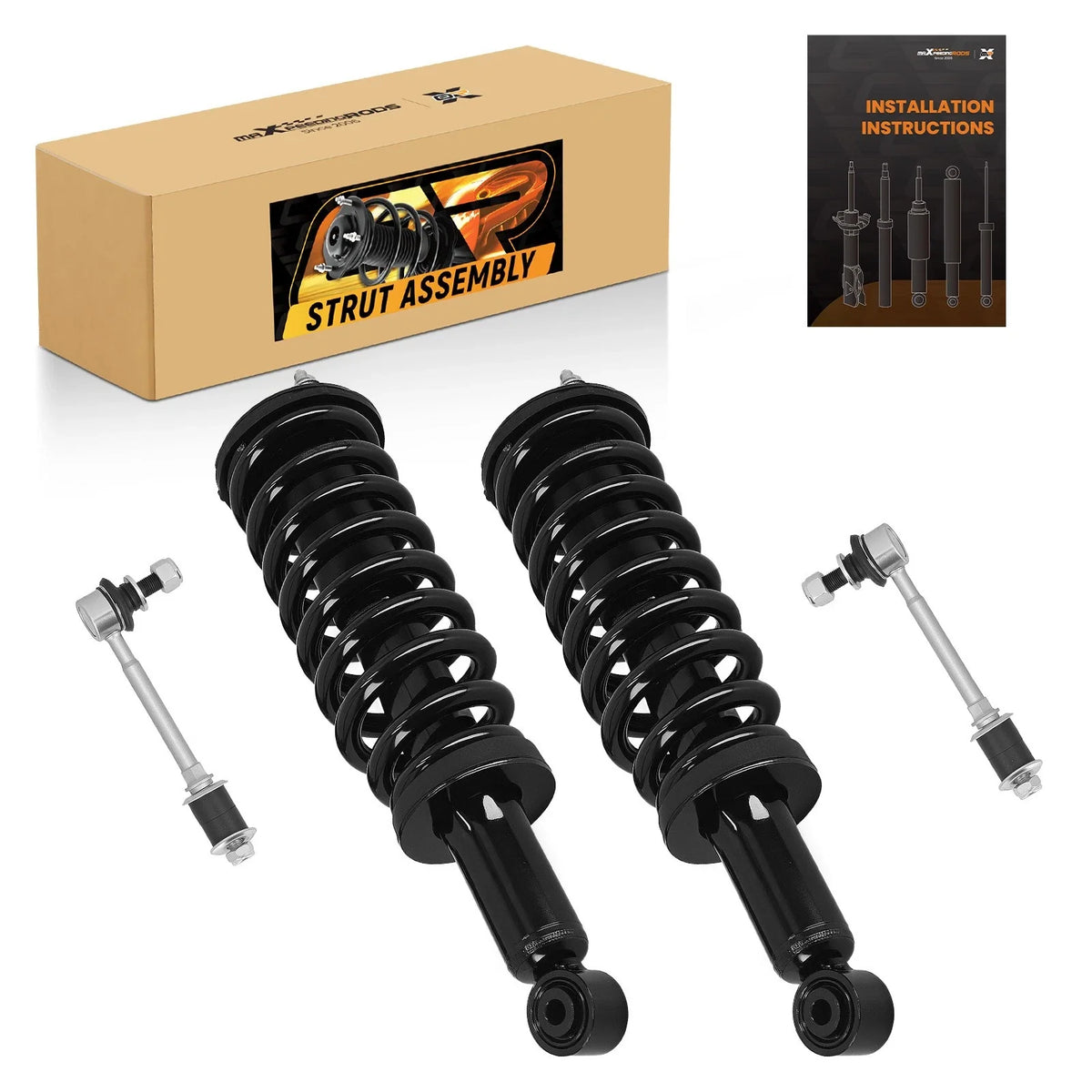 Front Strut Assembly with Coil Spring & Sway Bars for Toyota Tundra 02-06