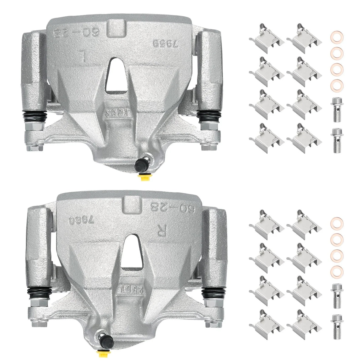 Pair Front Disc Brake Calipers with Bracket for Lexus IS250 (2006–2015)