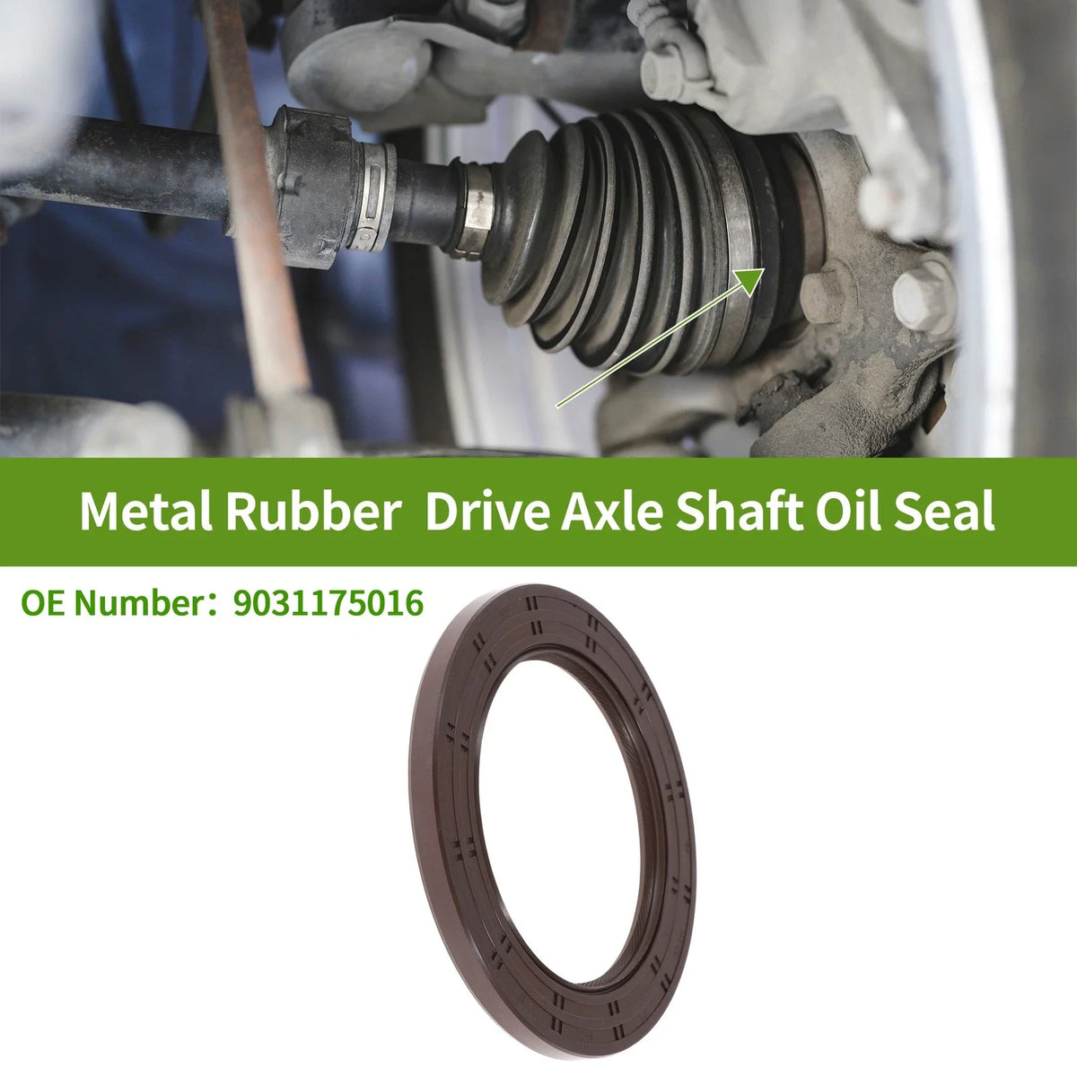 Rear Drive Axle Shaft Oil Seal for Toyota Yaris (2016–2018) No. 9031175016